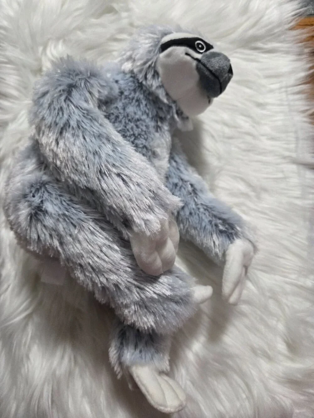 Gray Stuffed Sloth Toy